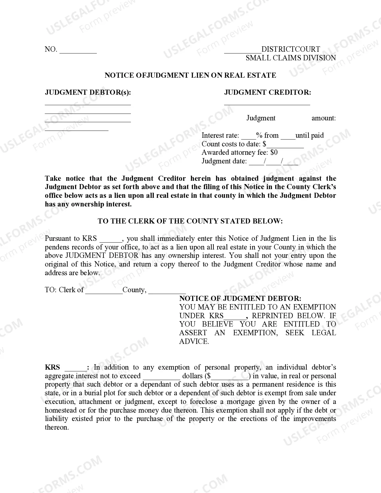 Preview Assignment of Judgment Lien