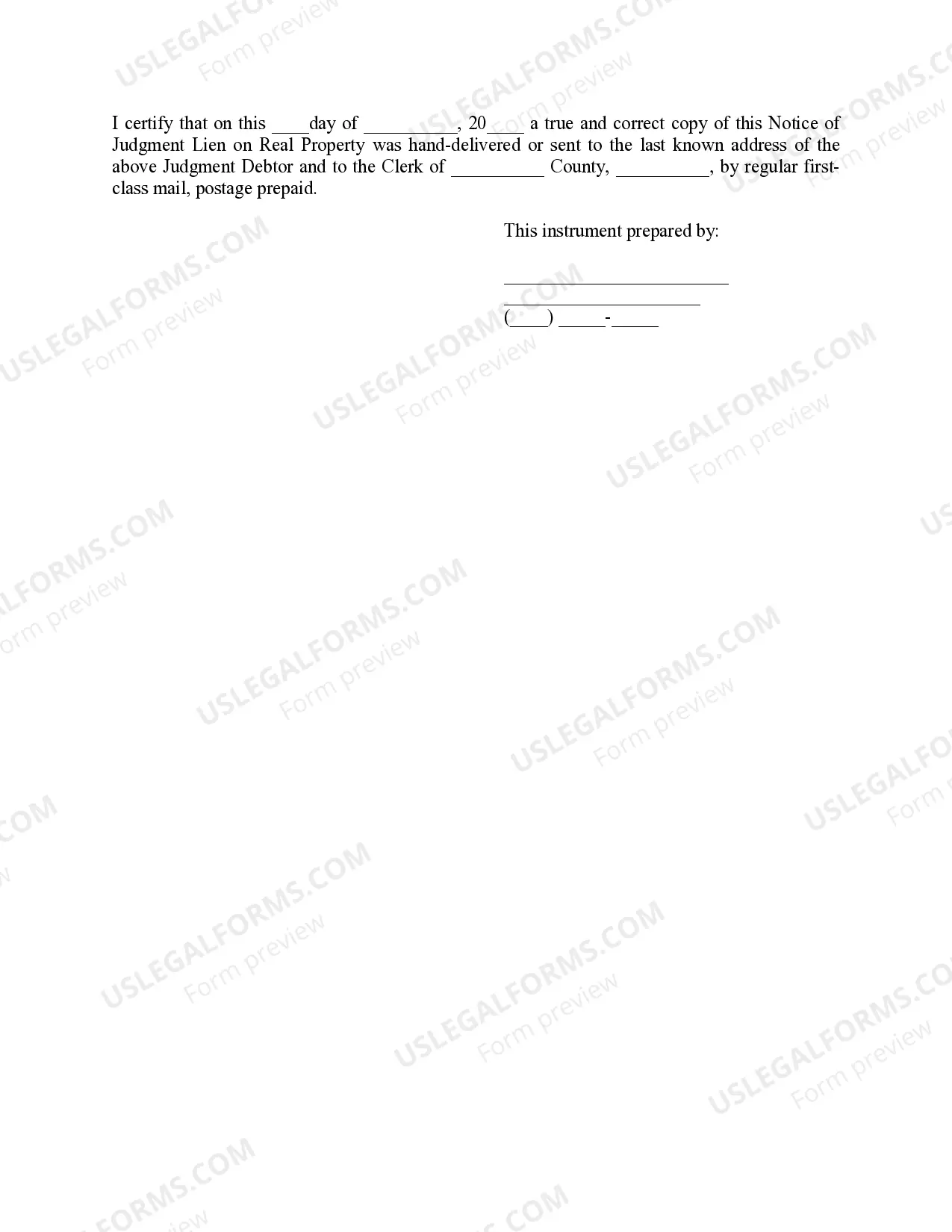 Preview Assignment of Judgment Lien