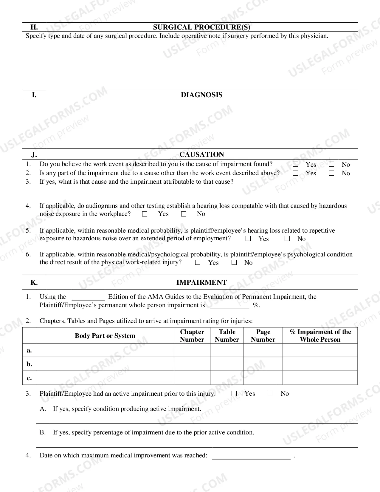 Preview Medical Report Injury