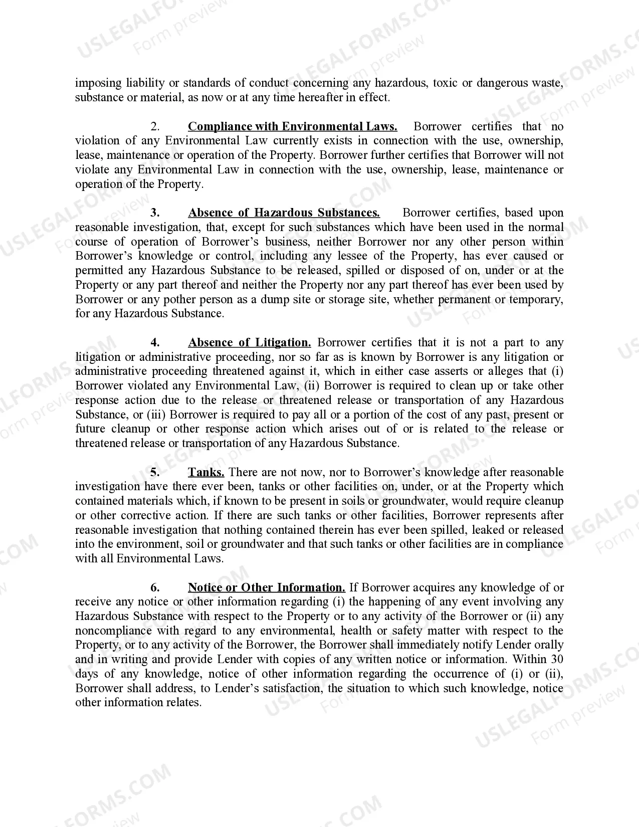 Preview Environmental Certificate