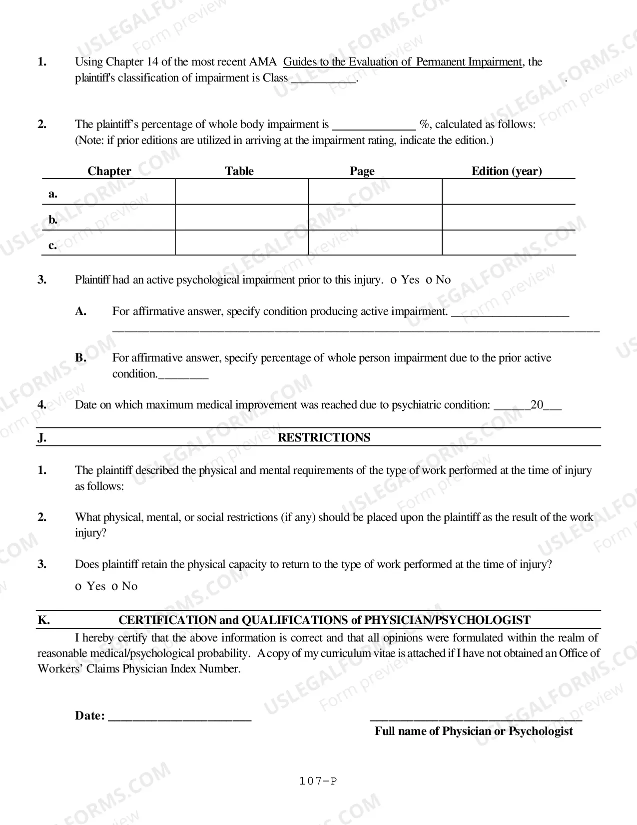 Preview Medical Report Psychological