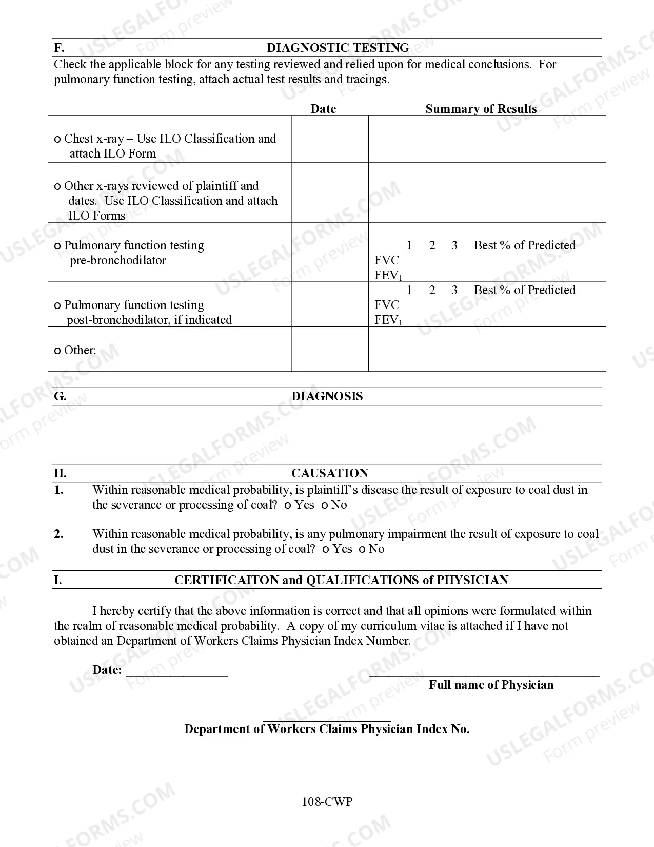 Preview Medical Report Occupational Disease