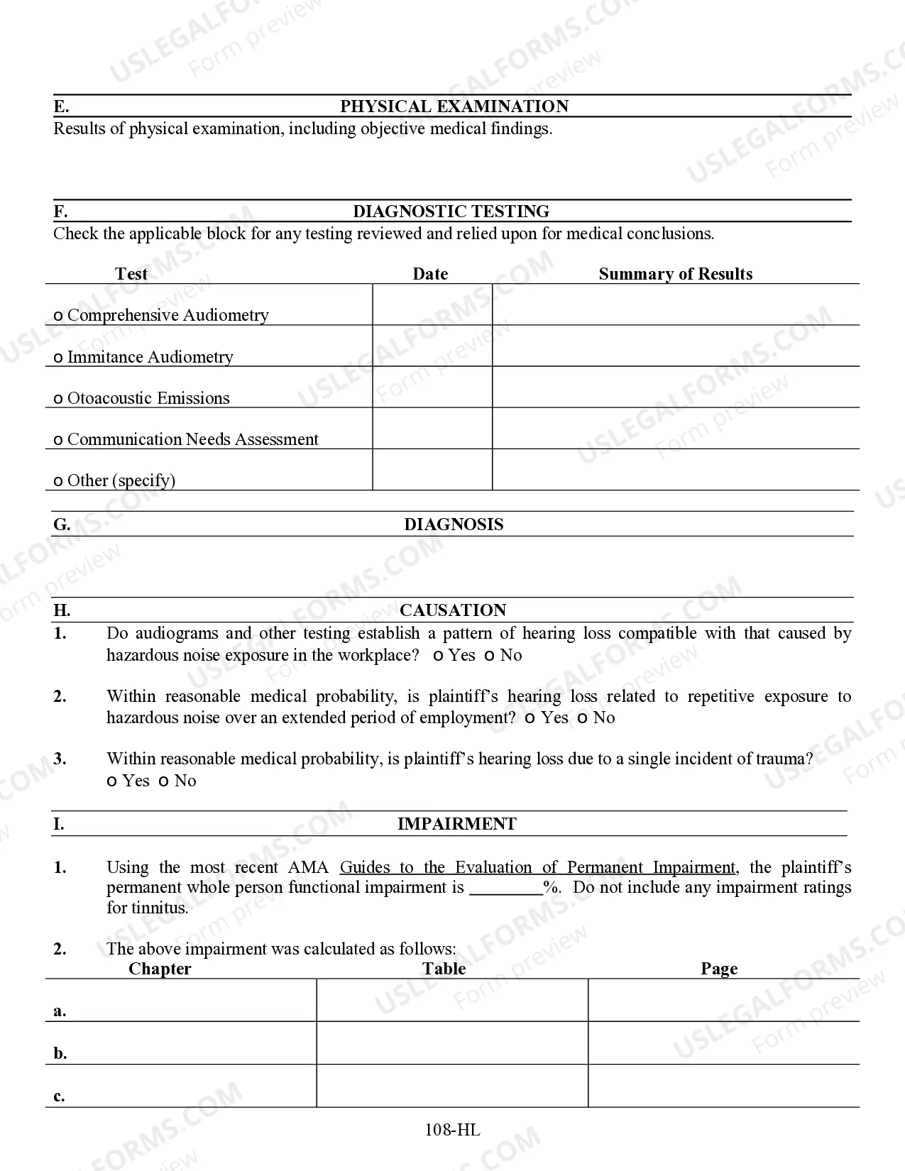 Preview Medical Report Hearing Loss