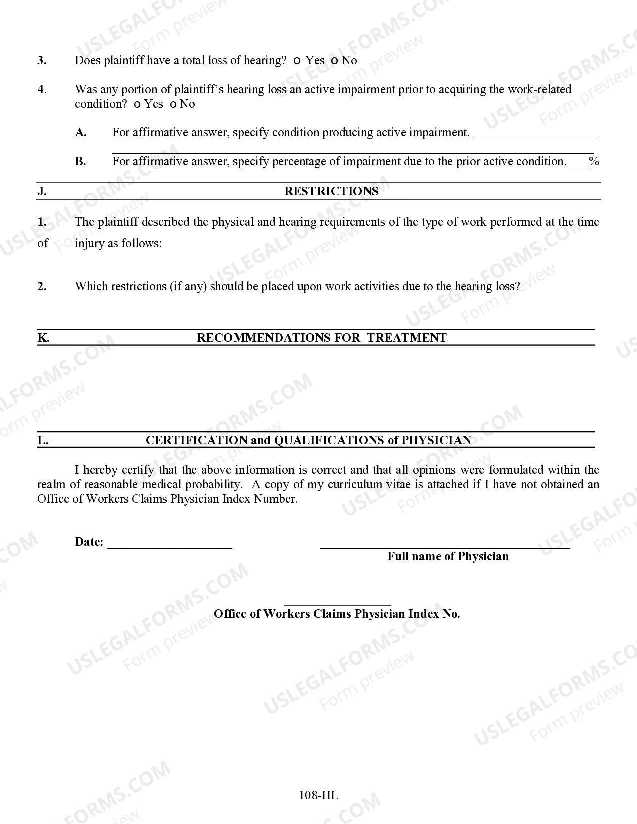 Preview Medical Report Hearing Loss