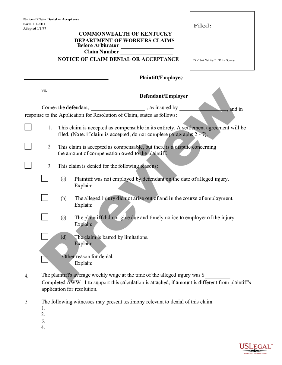 page 0 Notice of Claim Denial or Acceptance preview