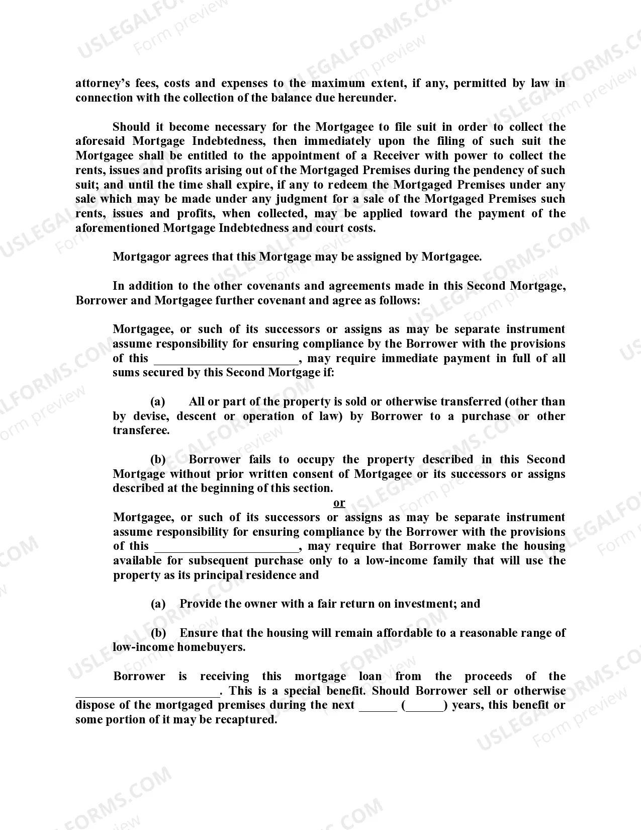 Preview Second Mortgage