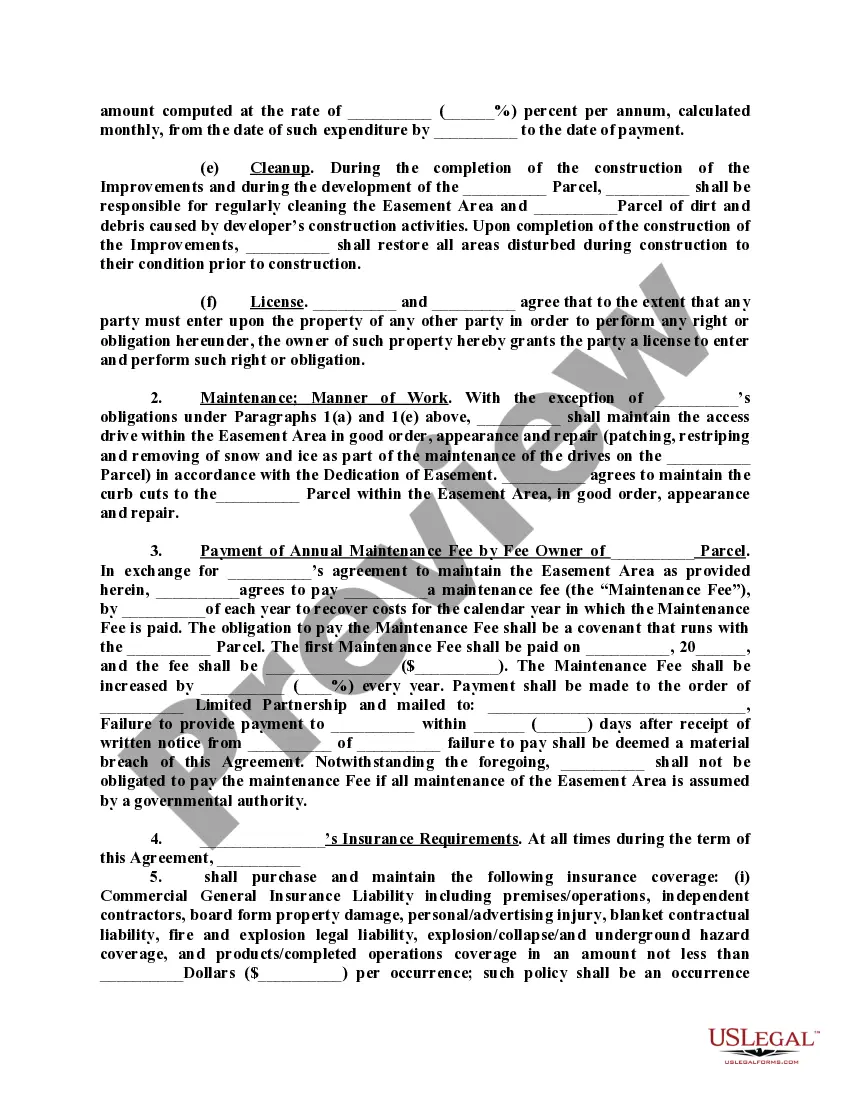 Get Nonexclusive Access Drive Use And Maintenance Agreement Preview Nonexclusive Access Drive Use And Maintenance Agreement