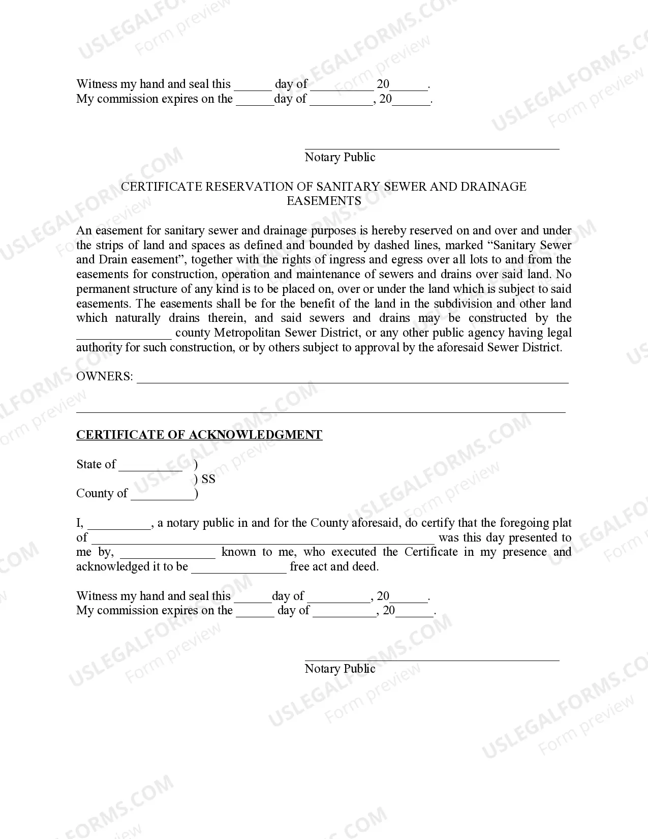 Preview Subdivision Deed