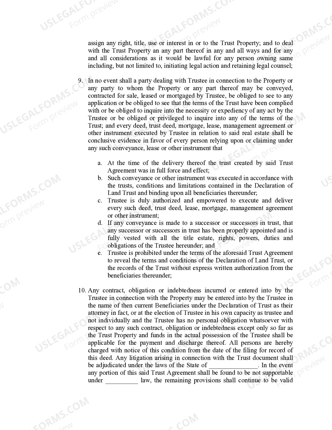 Preview Affidavit Of Land Trust