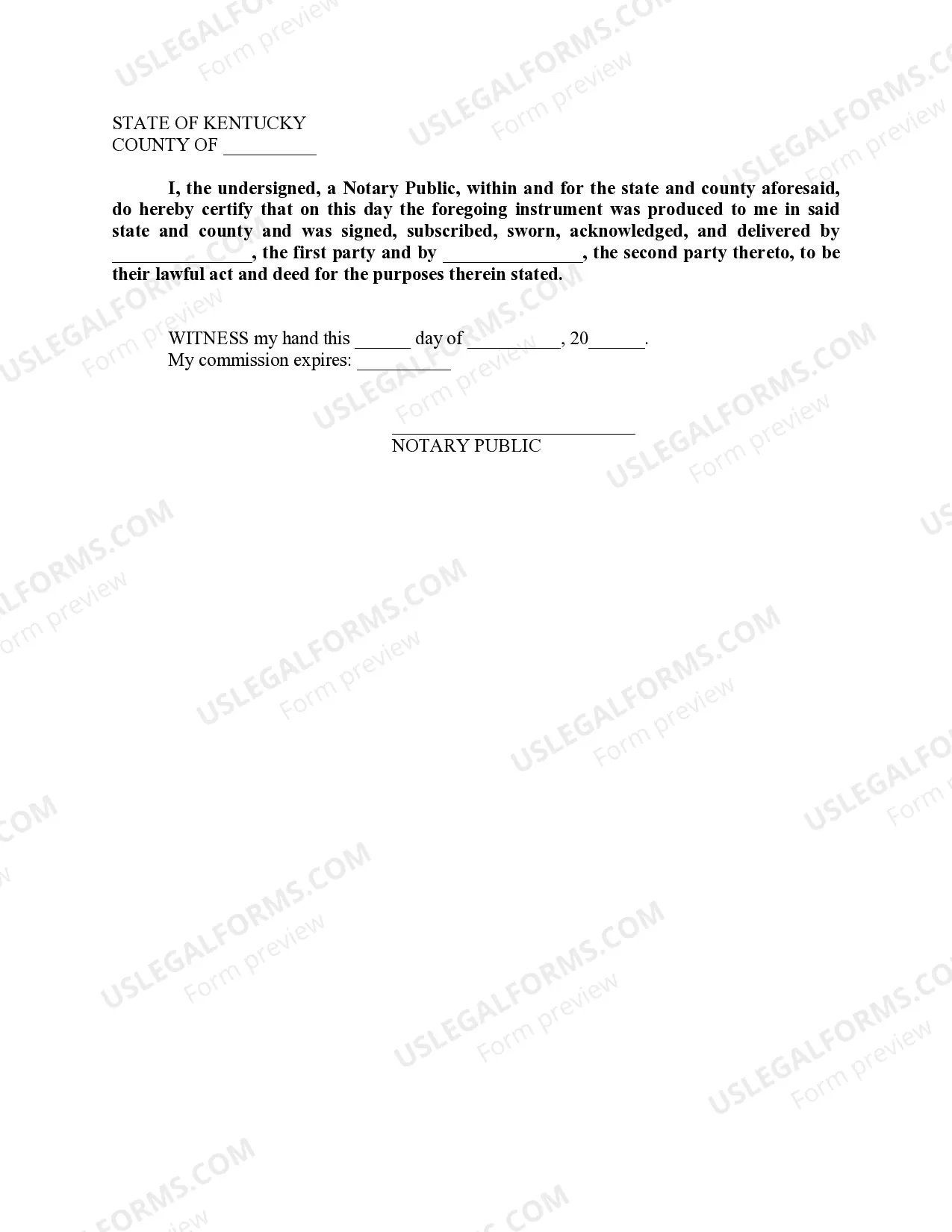 Preview Deed With Lien