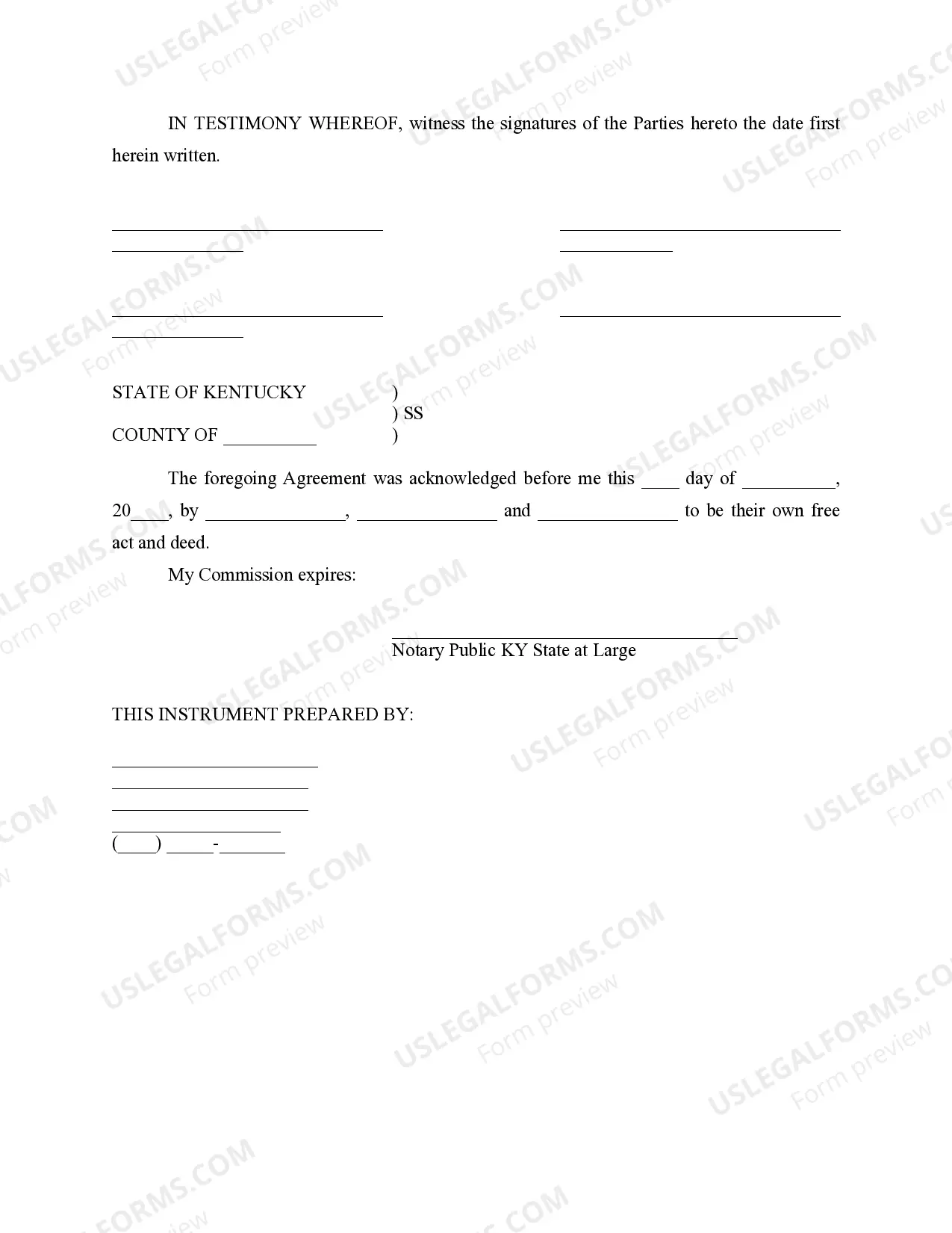 Preview Joint Irrigation Agreement