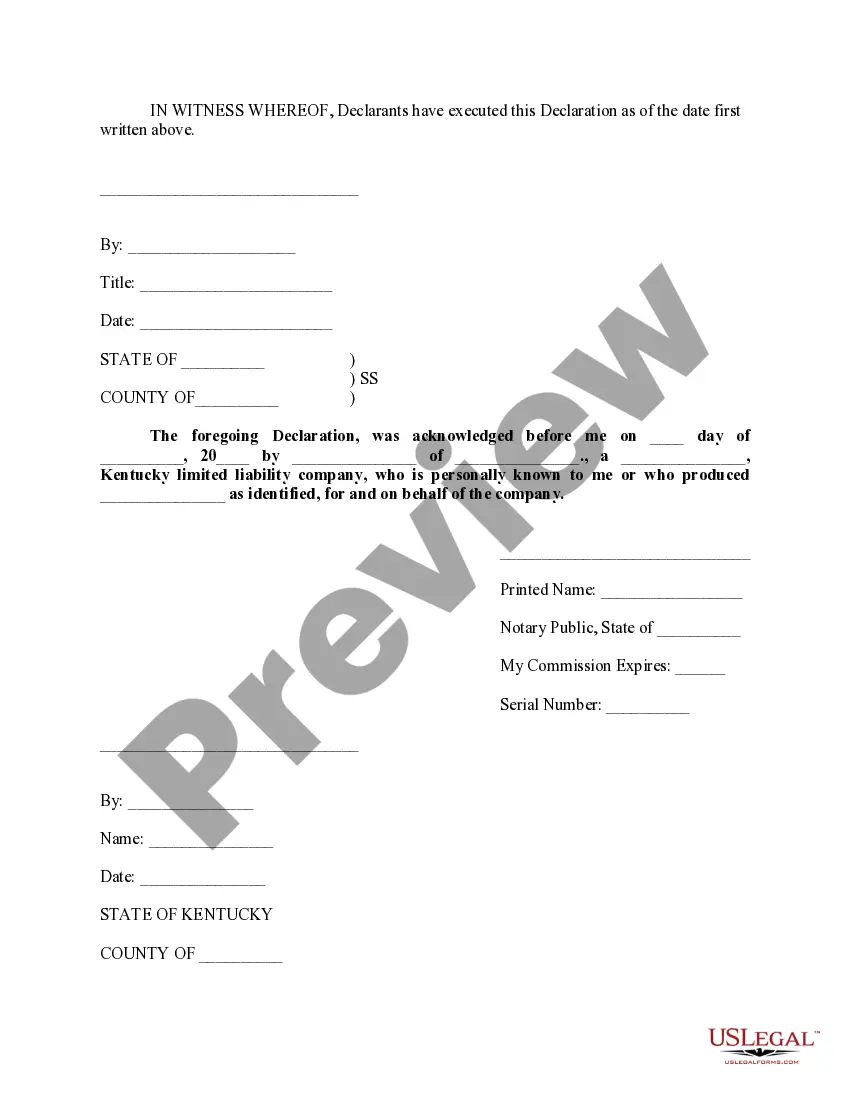 Preview Declaration of Reciprocal Easements