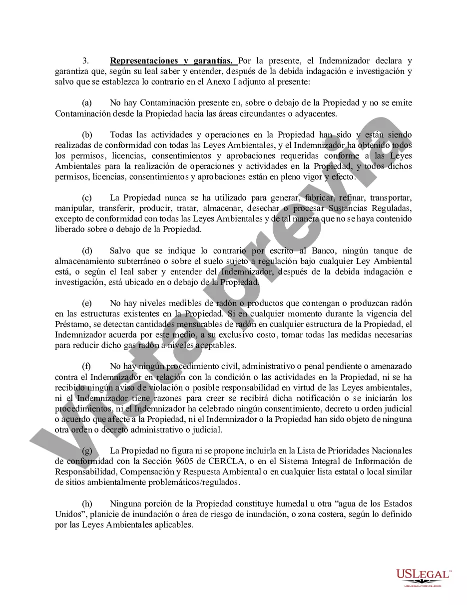 Preview Acuerdo de Indemnización Ambiental
