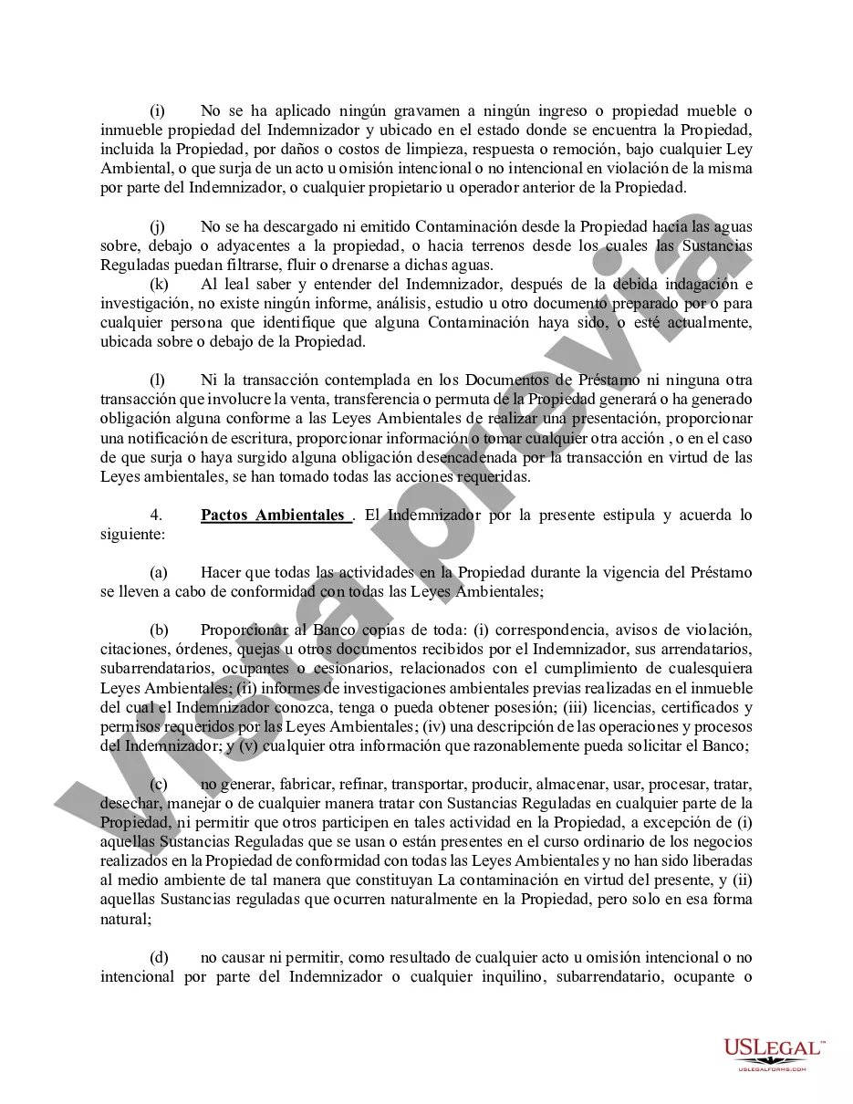 Preview Acuerdo de Indemnización Ambiental