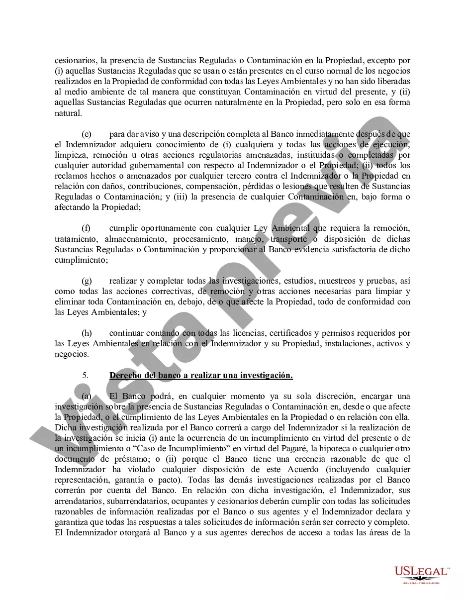 Preview Acuerdo de Indemnización Ambiental