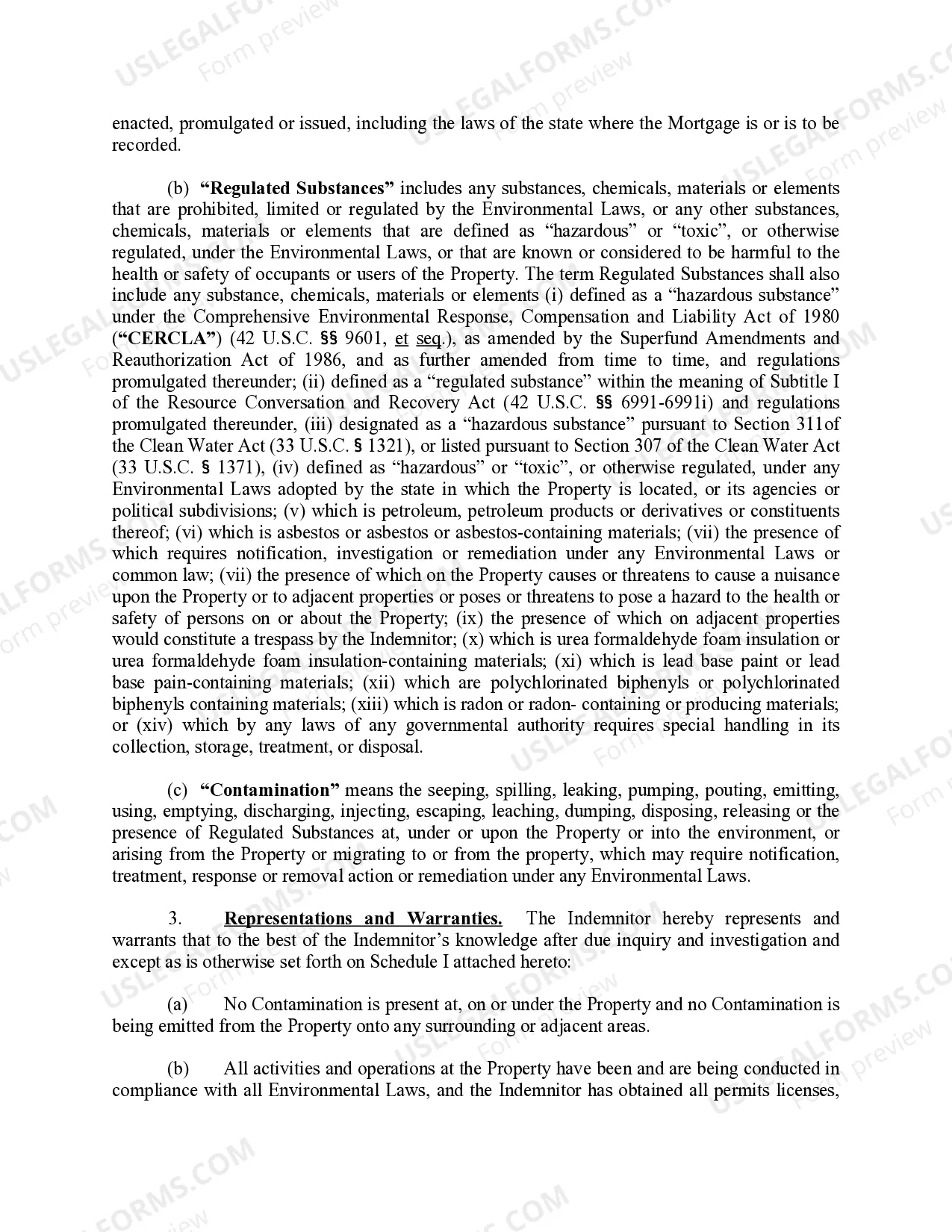 Preview Environmental Indemnity Agreement