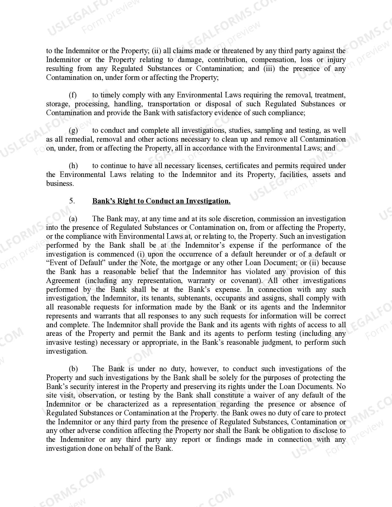 Preview Environmental Indemnity Agreement