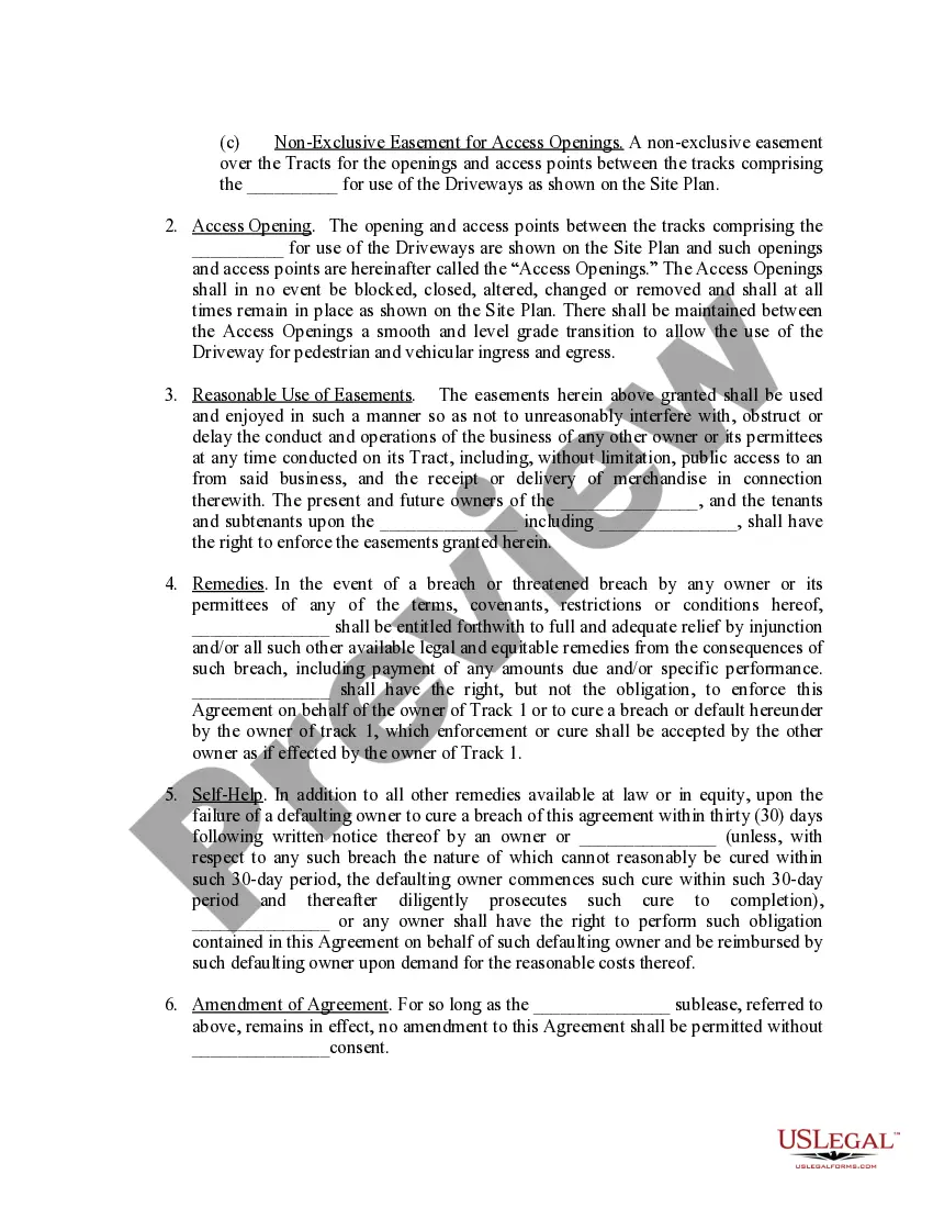 Preview Shared Parking and Access Agreement