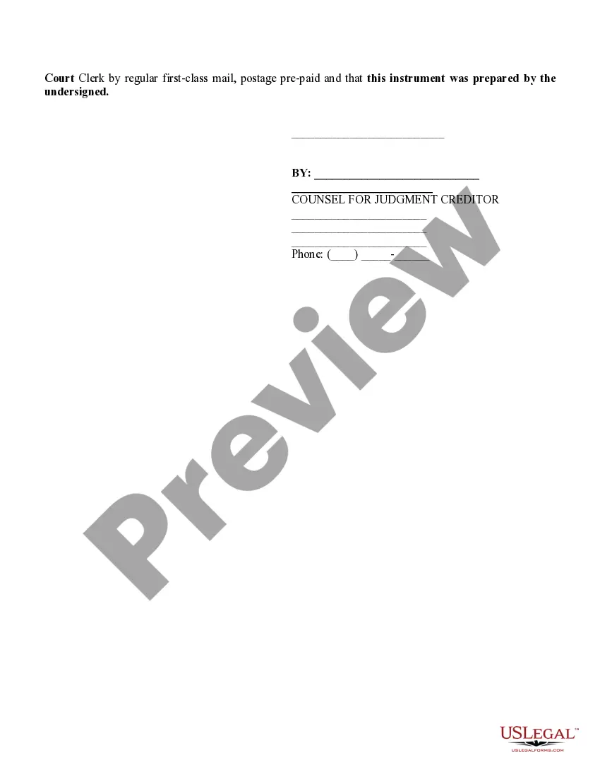 Preview Notice of Judgment Lien on Real Estate