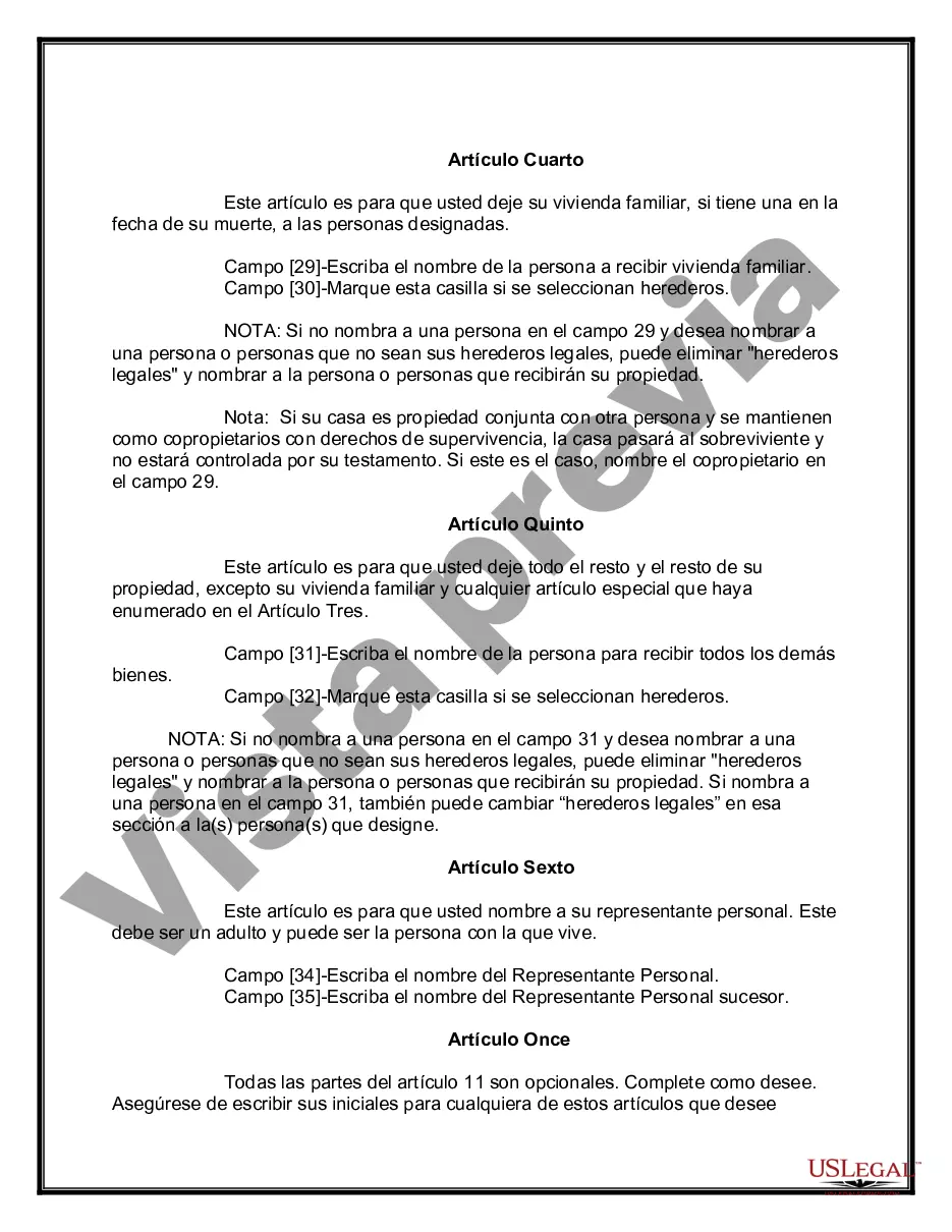 Preview Testamentos mutuos que contienen última voluntad y testamentos para personas solteras que viven juntas sin hijos