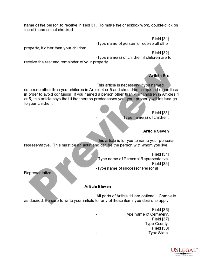 Preview Mutual Wills Package of Last Wills and Testaments for Man and Woman living together not Married with Adult Children