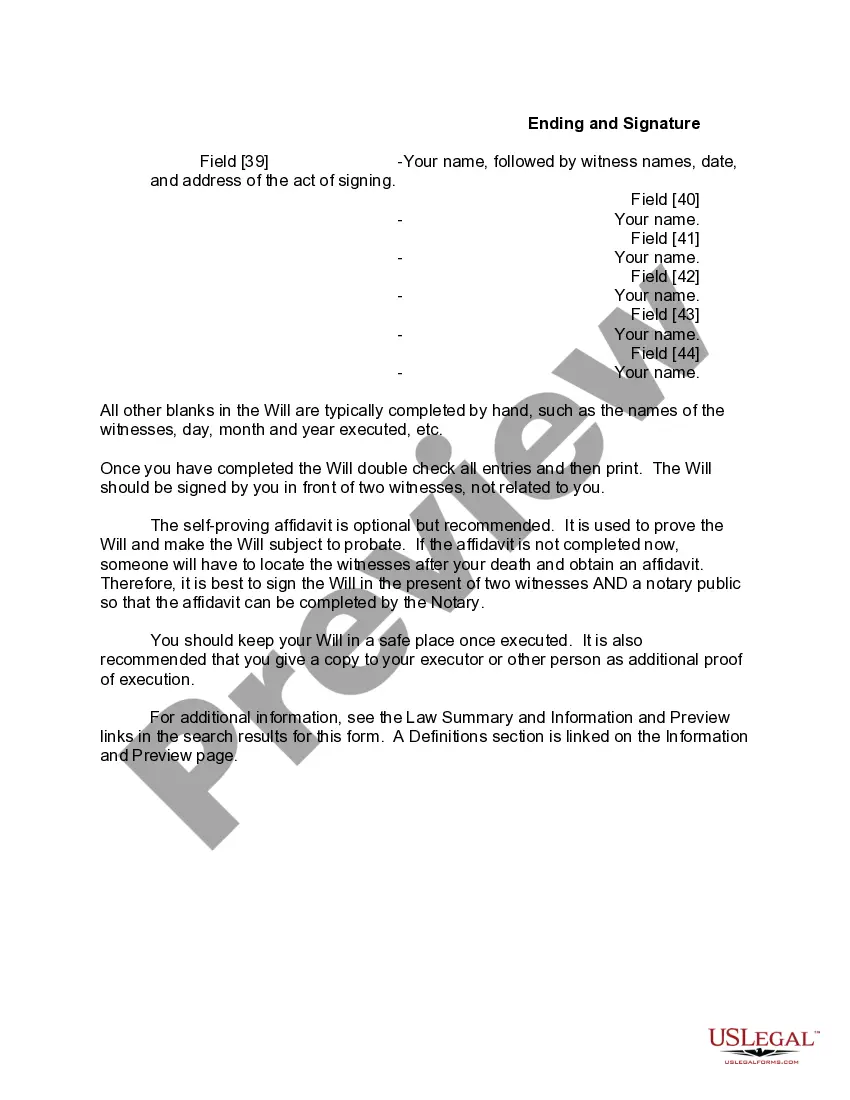 Preview Mutual Wills Package of Last Wills and Testaments for Man and Woman living together not Married with Adult Children