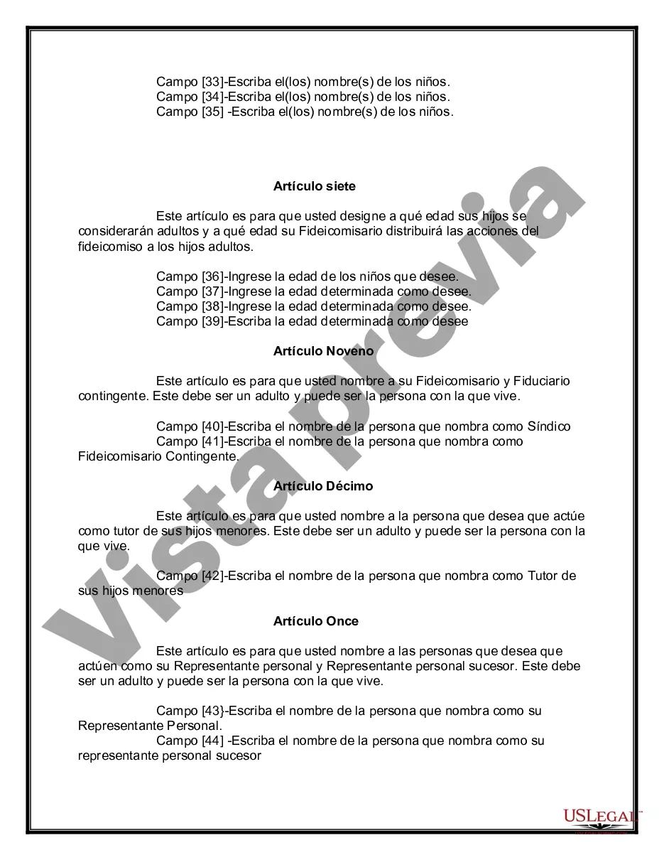 Preview Testamentos Mutuos o Últimas Voluntades y Testamentos para Personas Solteras que conviven con Hijos Menores