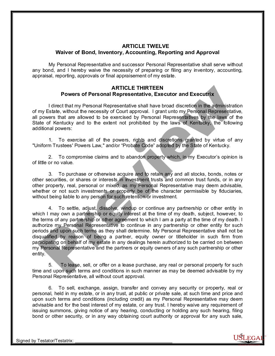 page 9 Mutual Wills or Last Will and Testaments for Unmarried Persons living together with Minor Children preview
