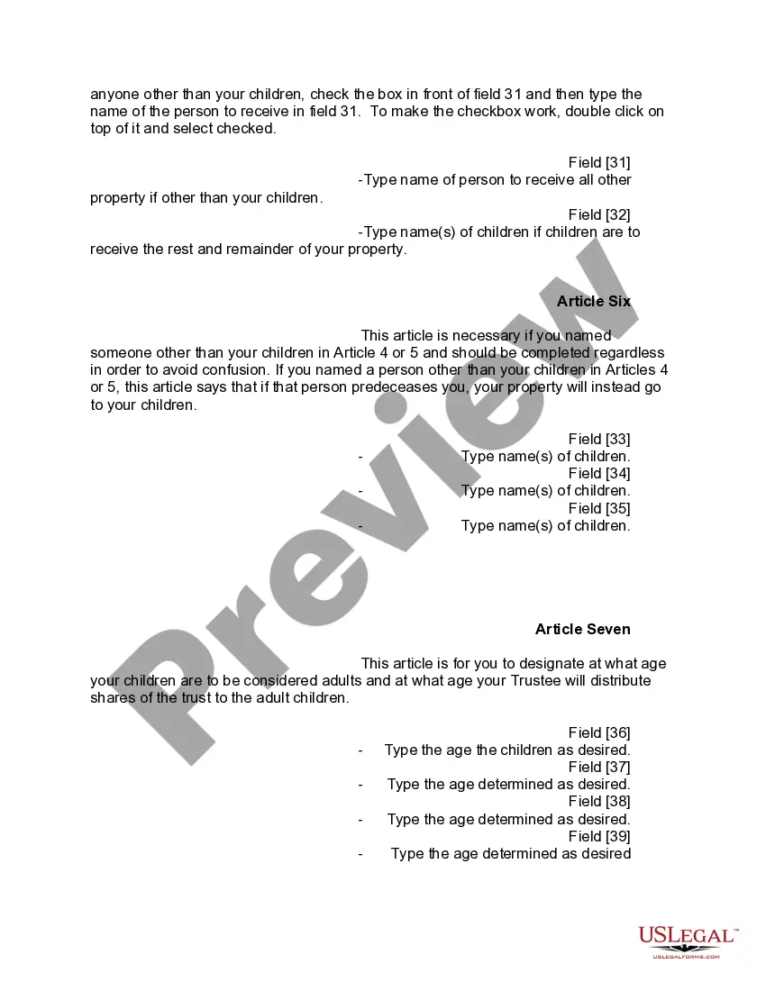 Preview Mutual Wills or Last Will and Testaments for Man and Woman living together, not Married with Minor Children