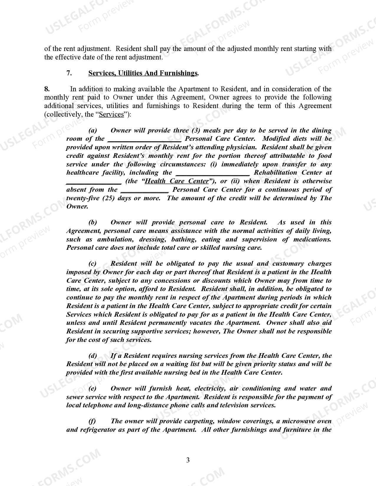 Kentucky Personal Care Facility Rental Agreement US Legal Forms