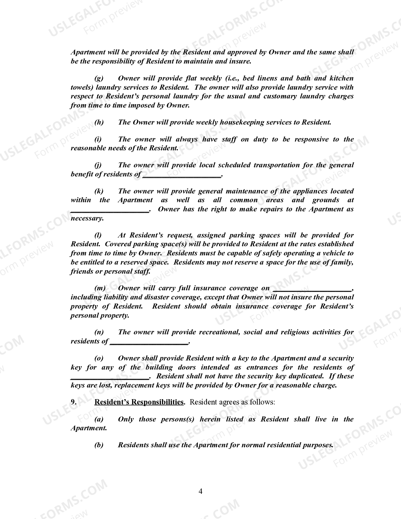 Kentucky Personal Care Facility Rental Agreement US Legal Forms