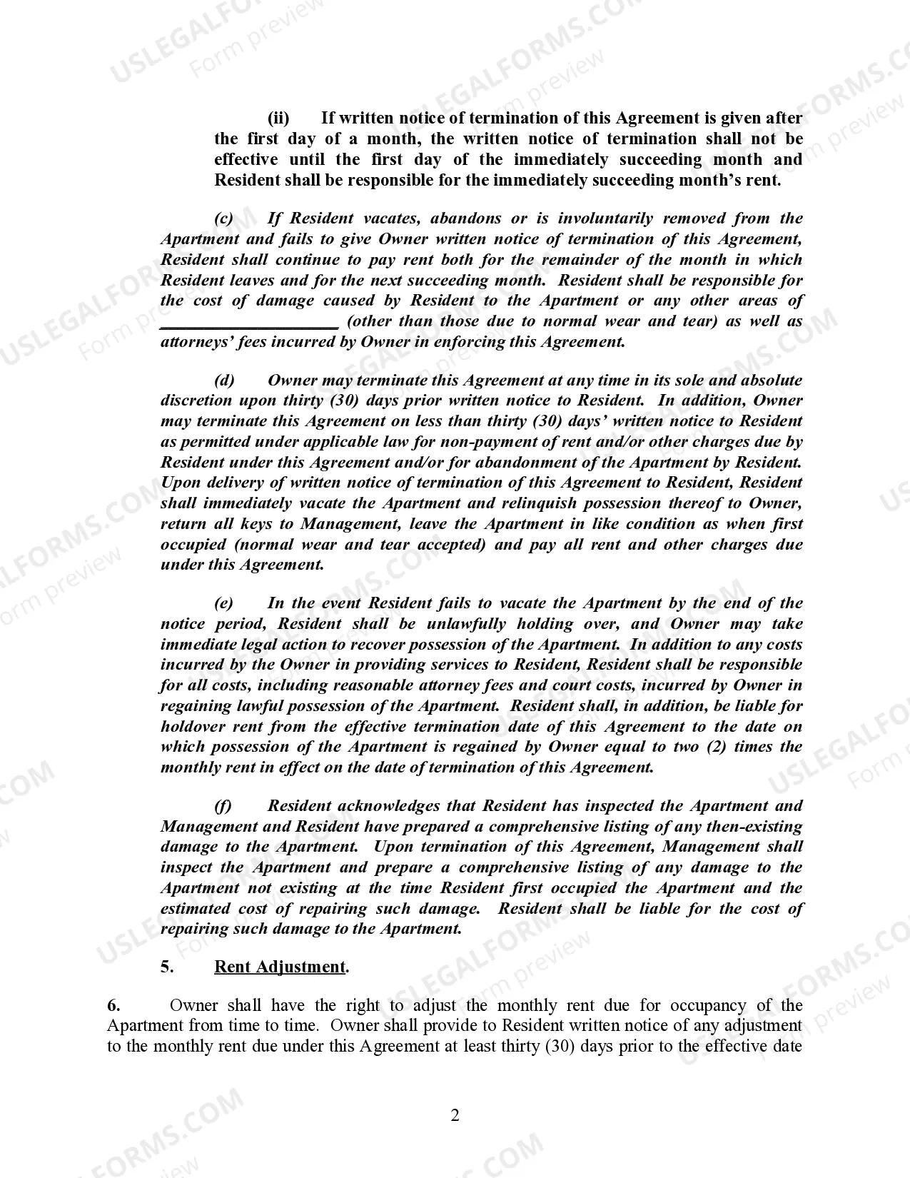 Preview Personal Care Facility Rental Agreement