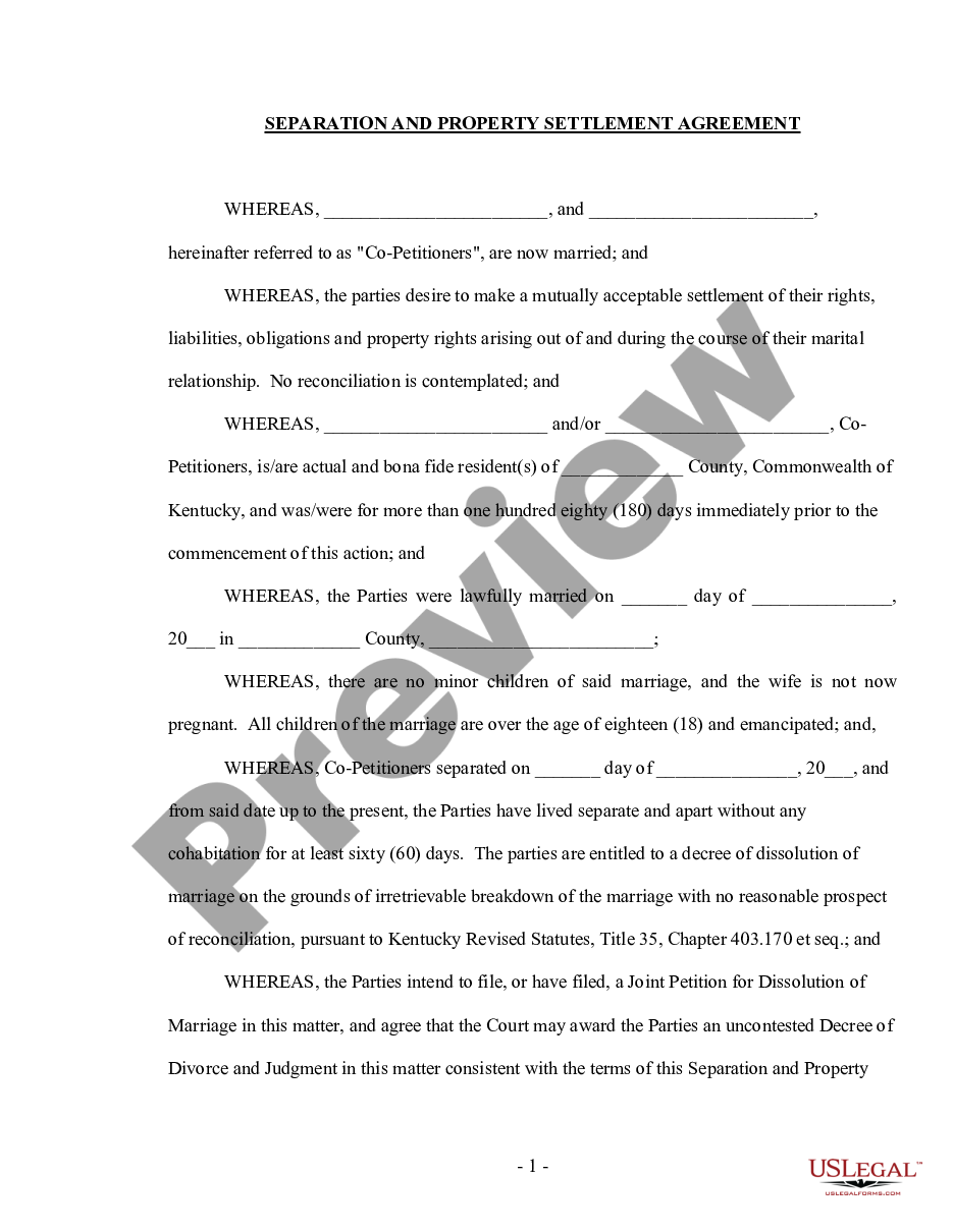 kentucky-marital-legal-separation-and-property-settlement-agreement