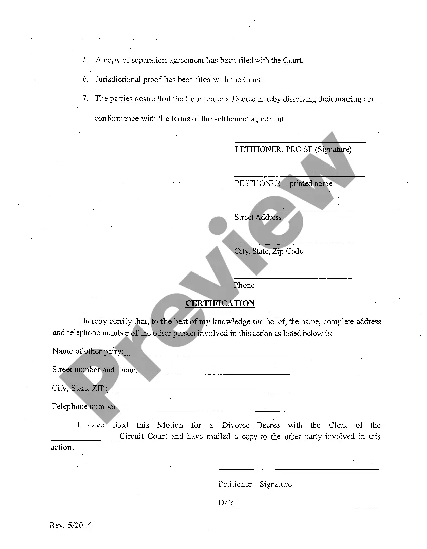 Get Motion for Final Decree Preview Motion for Final Decree