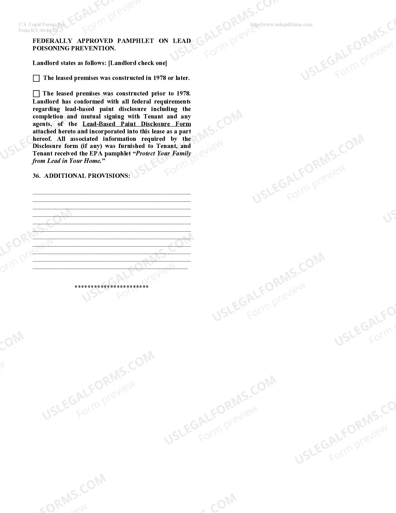 Preview Residential Lease or Rental Agreement for Month to Month