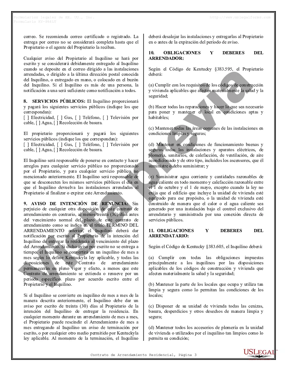 Preview Contrato de arrendamiento de alquiler residencial