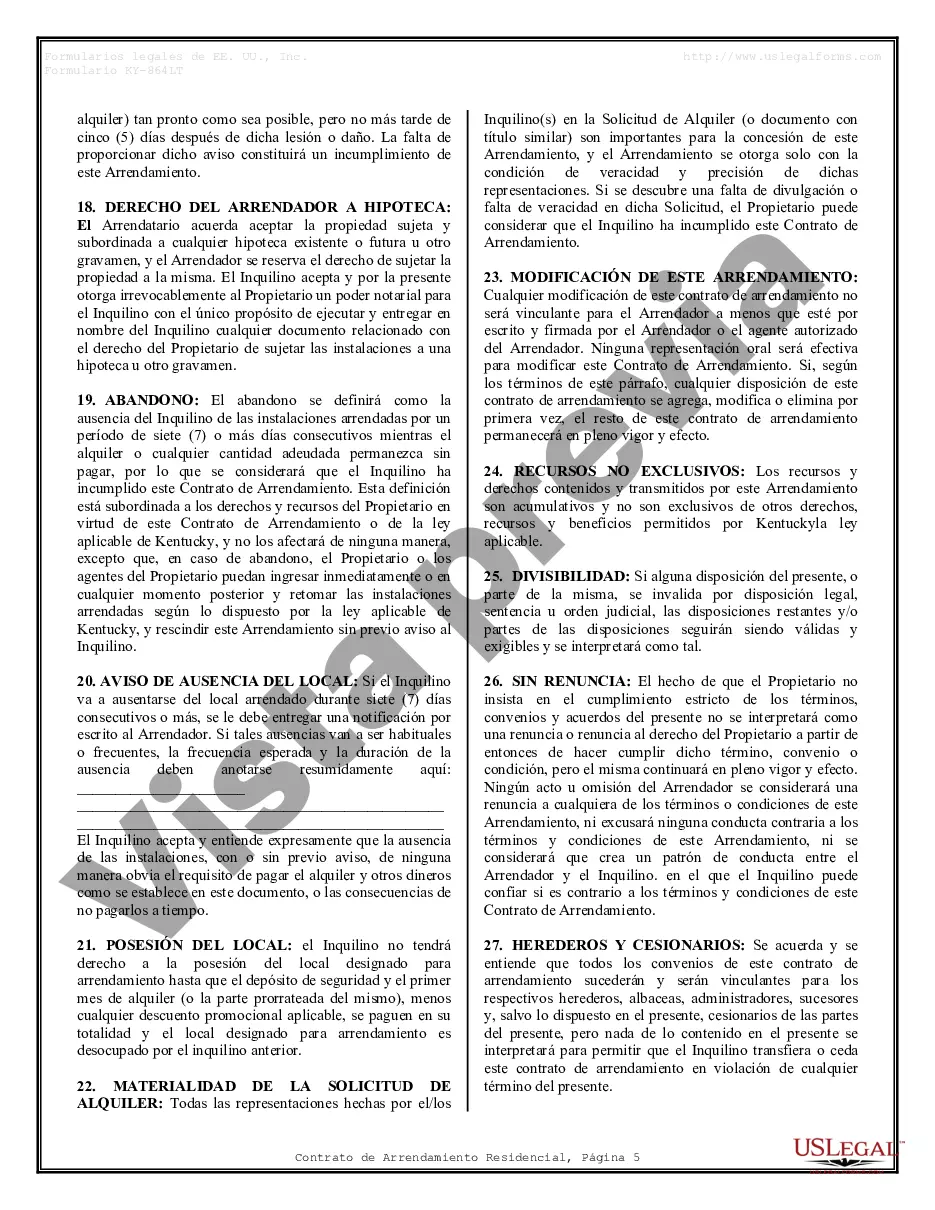 Preview Contrato de arrendamiento de alquiler residencial