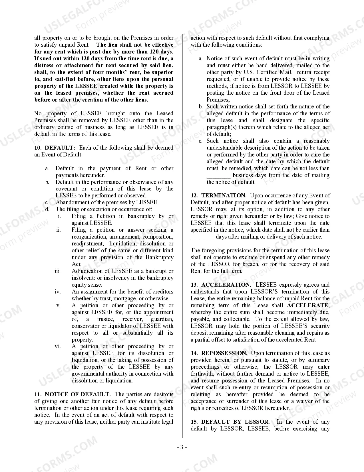 Preview Commercial Building or Space Lease