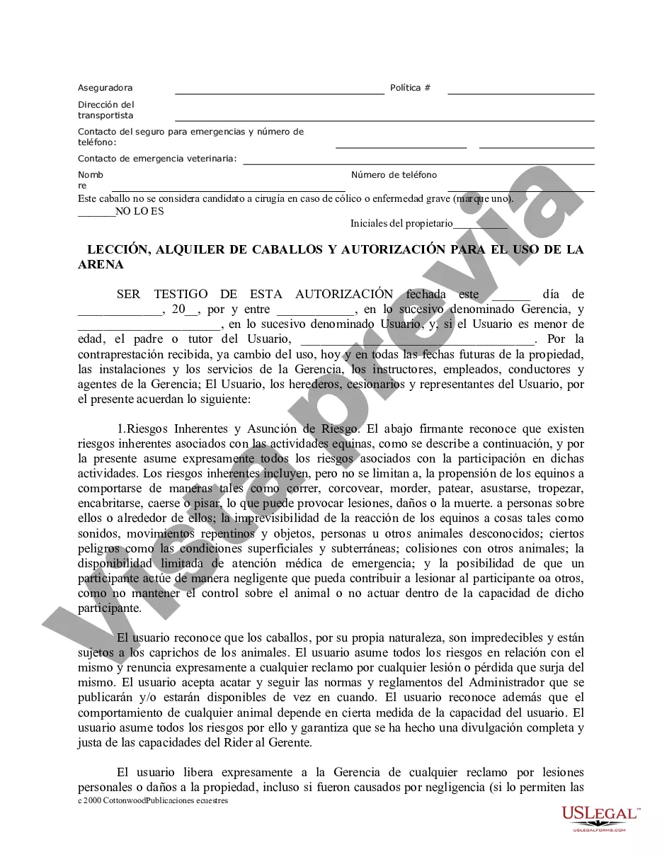 Preview Paquete de formularios equinos de caballos de Kentucky