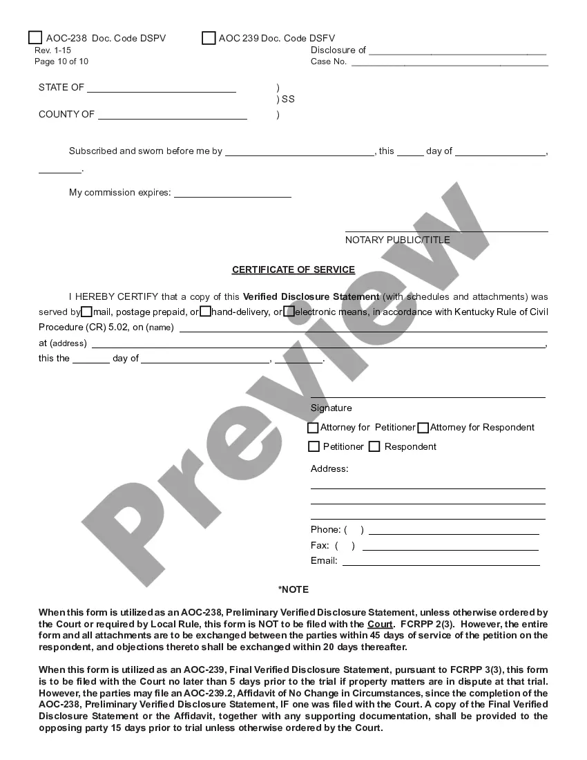 Preview Simplified Verified Disclosure
