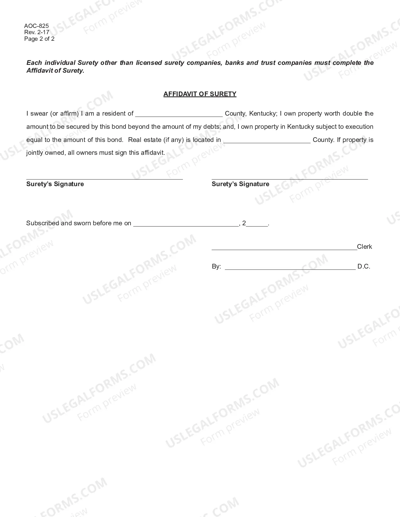 Preview Fiduciary Bond