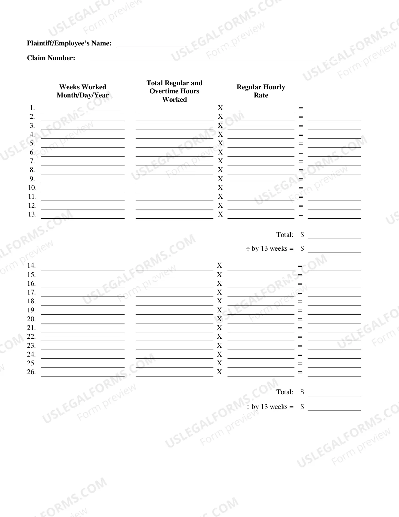 Preview Wage Certification