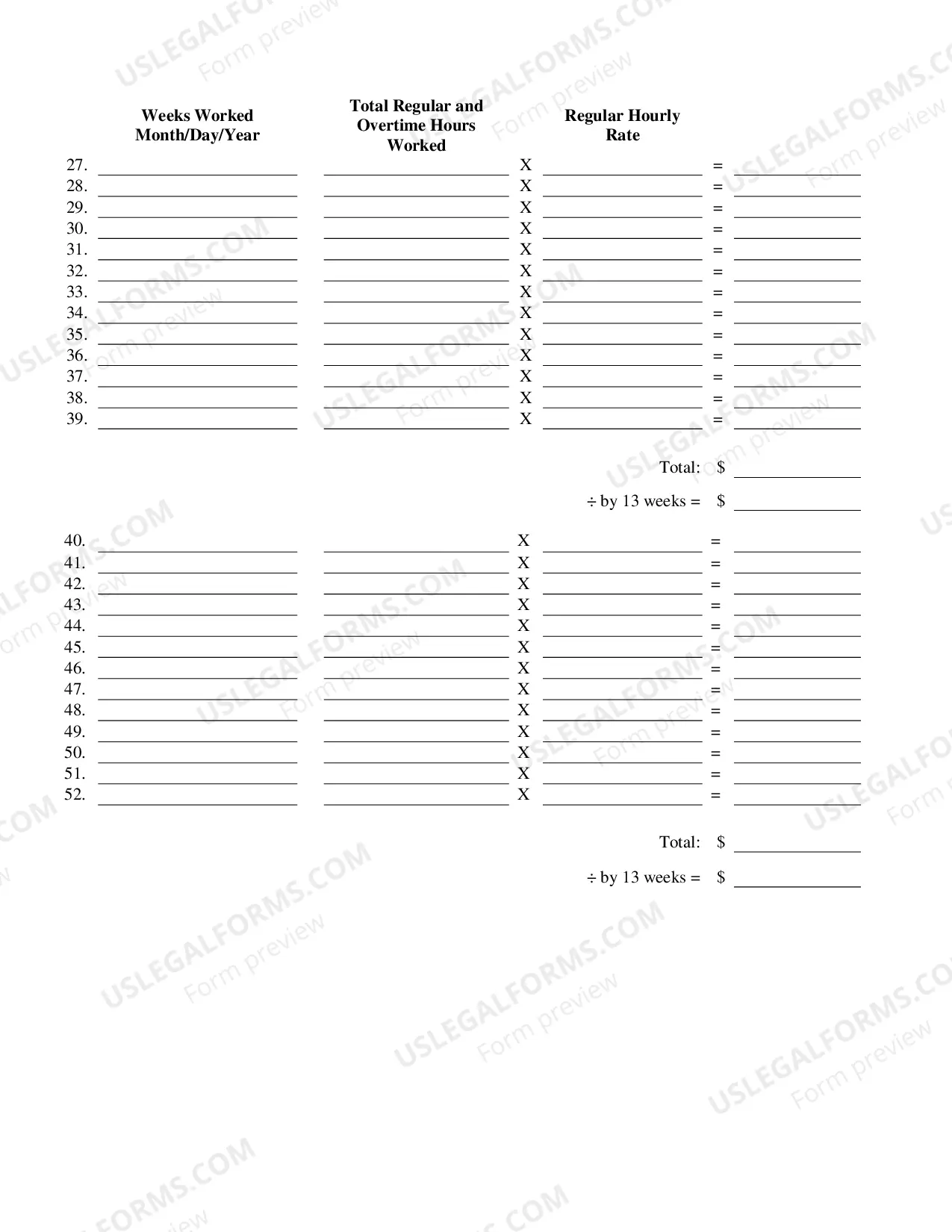 Preview Wage Certification