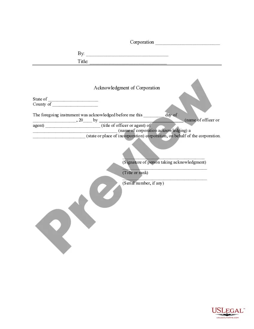 Preview Bill of Sale with Warranty for Corporate Seller