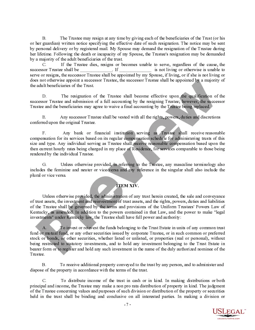 Preview Complex Will with Credit Shelter Marital Trust for Large Estates