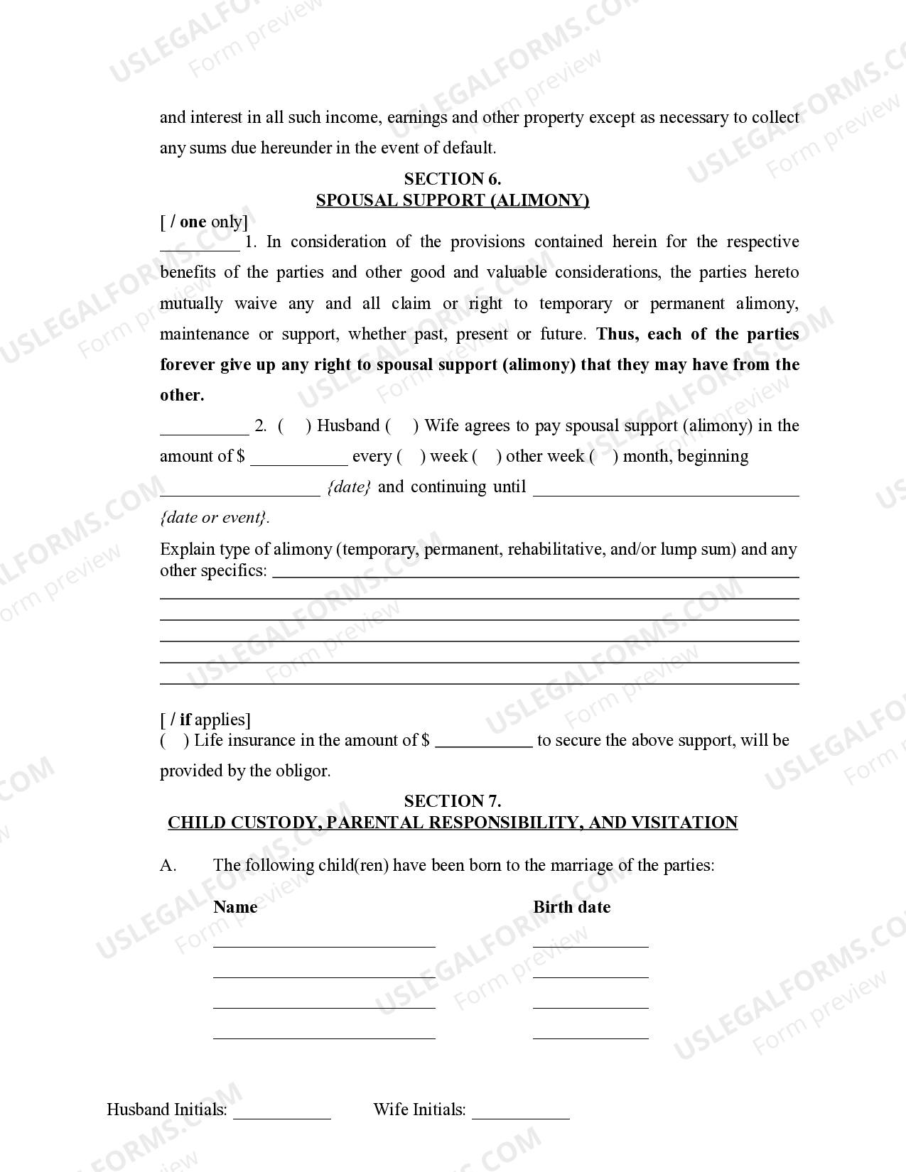 Kentucky Legal Separation With Child | US Legal Forms
