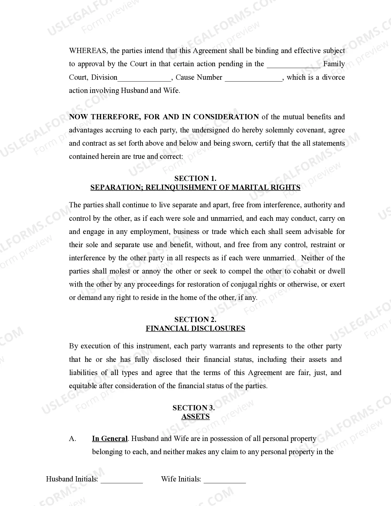 Preview Marital Legal Separation and Property Settlement Agreement Adult Children Parties May have Joint Property or Debts where Divorce Action Filed