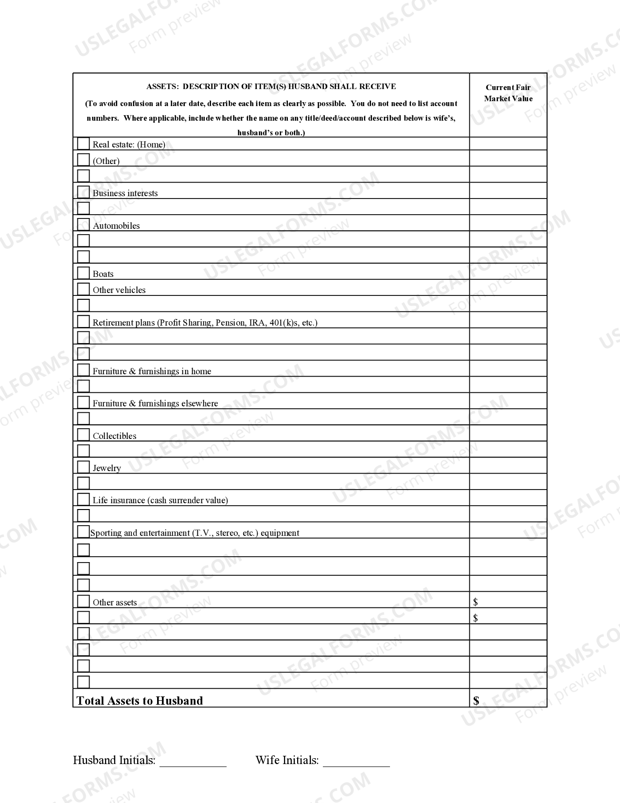 Kentucky Marital Legal Separation and Property Settlement Agreement ...