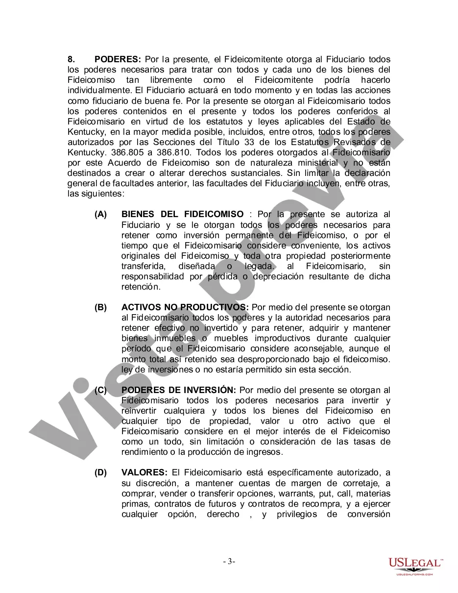 Preview Fideicomiso en vida para esposo y esposa sin hijos