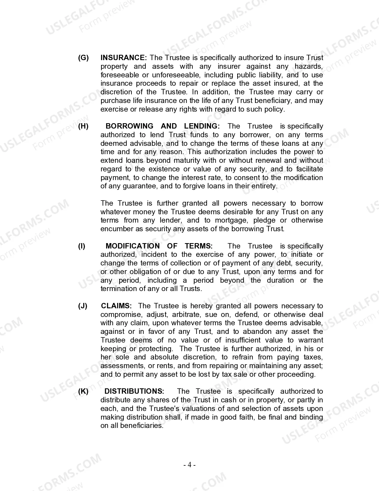 Preview Living Trust for individual, Who is Single, Divorced or Widow (or Widower) with Children